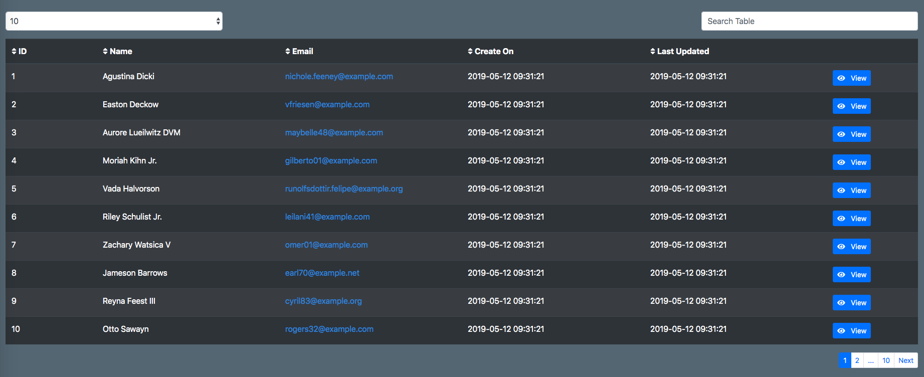 Laravel Vue Datatables